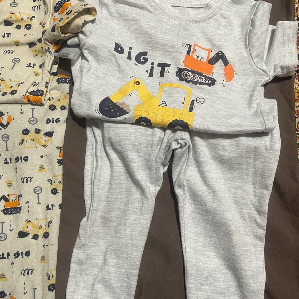 3 sets of pajama. Short sleeves with long pants.